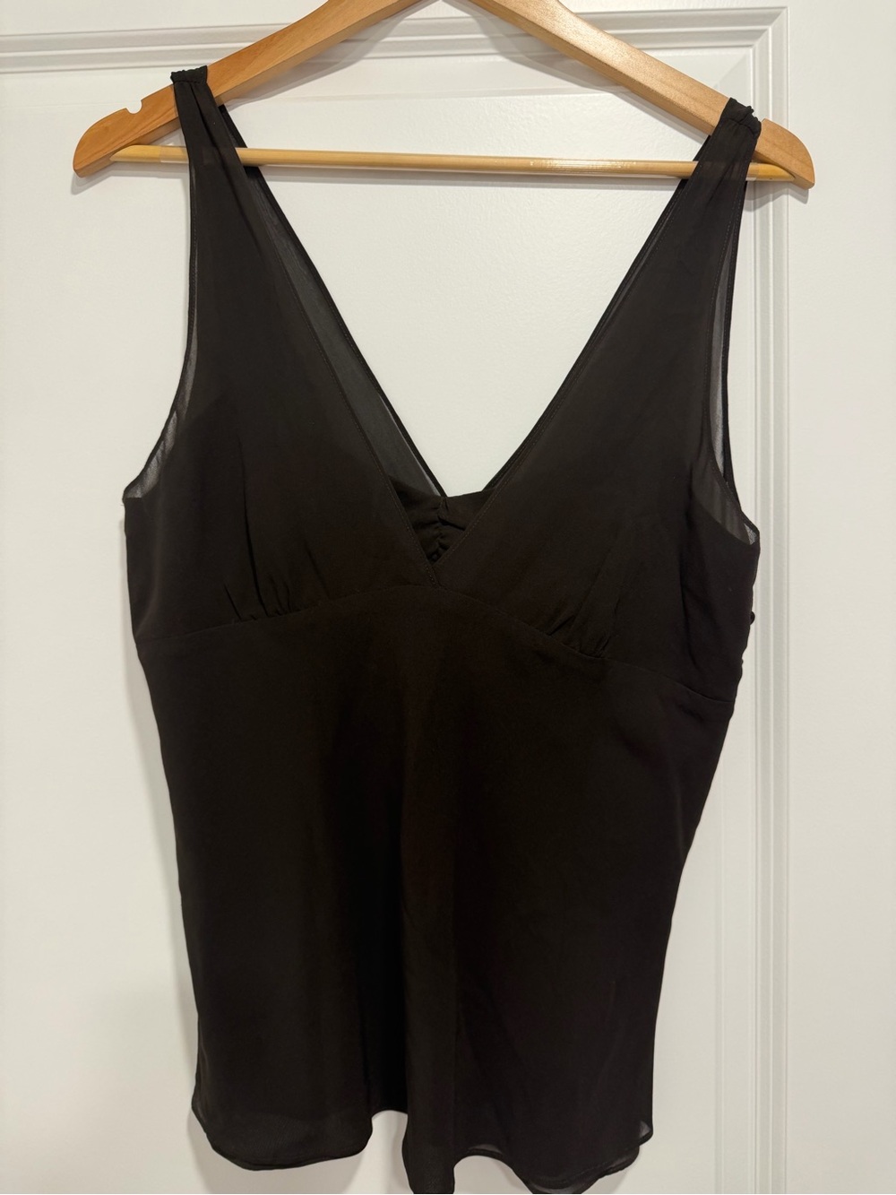 Theory Chocolate Brown Silk Tank
